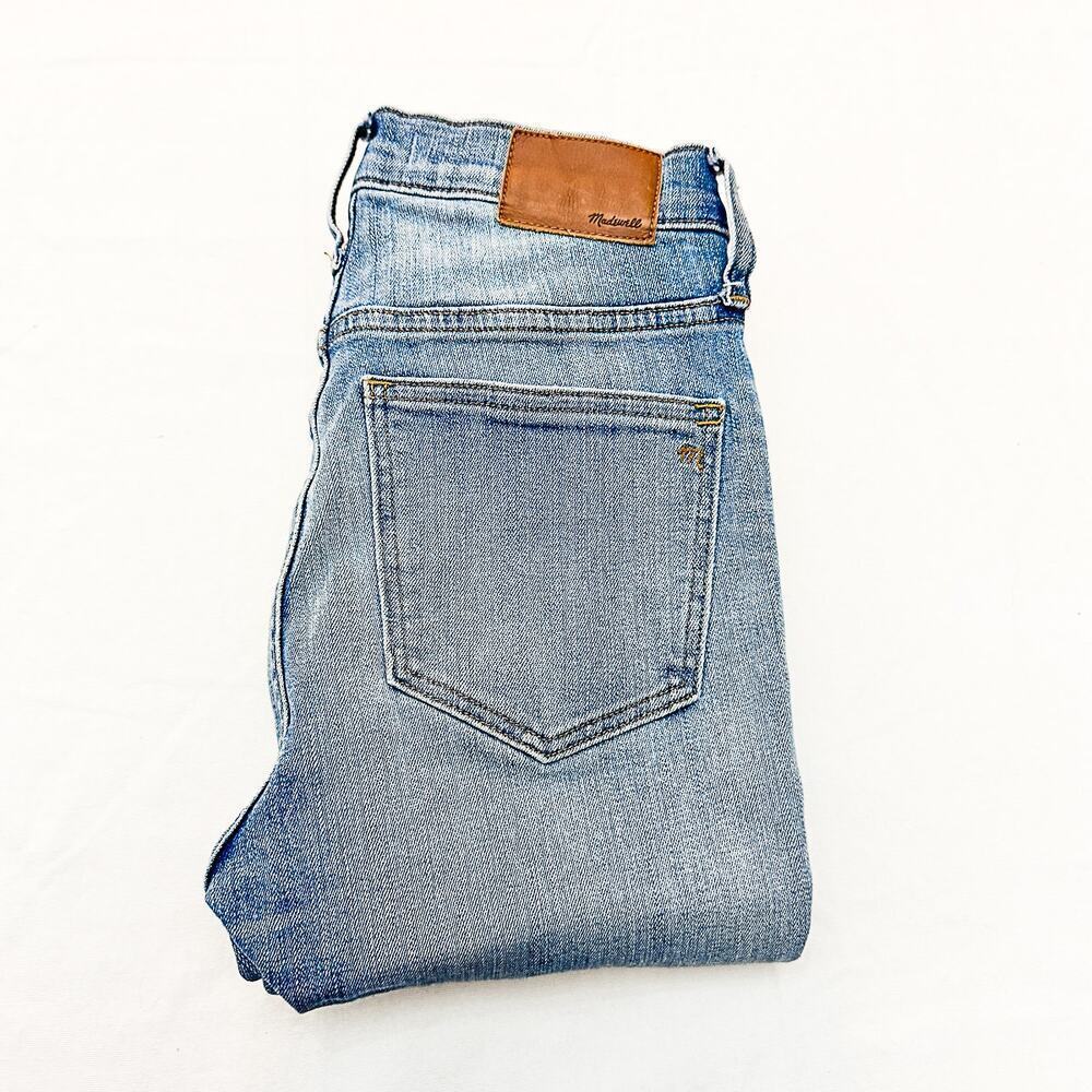 Madewell 9" High-Rise Skinny Ripped Denim Jeans Zip Fly Size 25